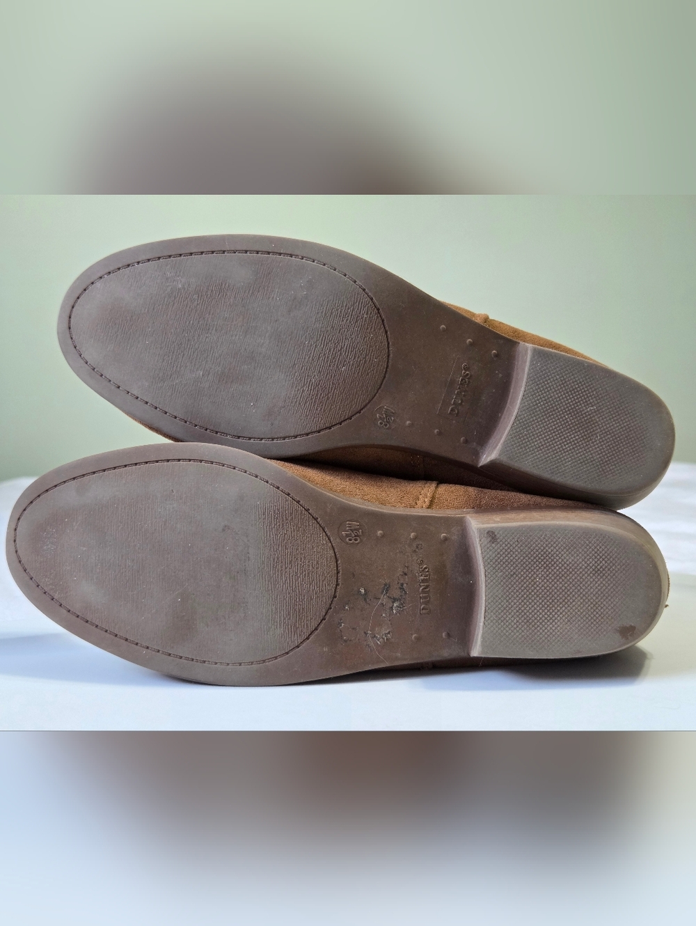 Dunes Jagger Cognac Faux Suede Chelsea Boots 8.5W 🌵 Sz 8.5 W/Wide Boho Chic - Picture 10 of 15
